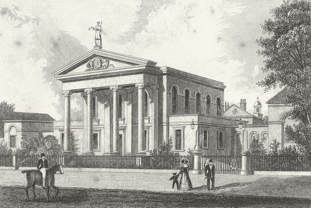 YORKS. Ct House, Beverley, E. DUGDALE c1840 old antique vintage print picture